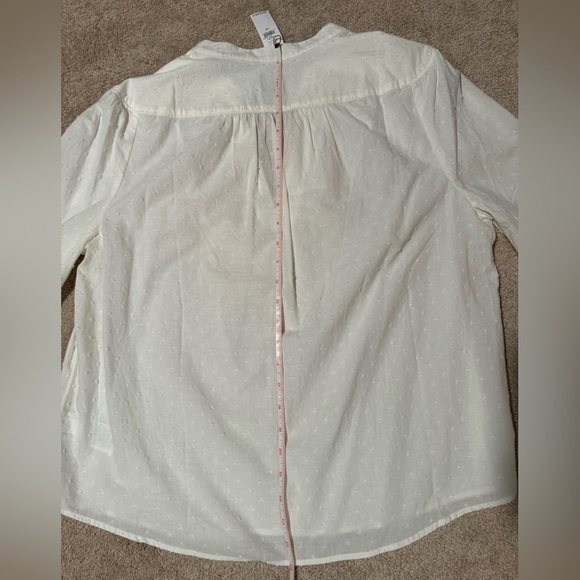 GAP L Ivory Long Sleeve Light Top NWT - Picture 6 of 9